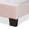 Baxton Studio Caprice Modern and Contemporary Glam Light Pink Velvet Fabric Twin Size Panel Bed 183-11253-Zoro - alternate 5